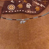 Indianische Kette Br mit trkisen Inlays