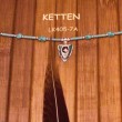 Schne Kette Wolf mit trkisen Inlays und einer Wolfstatze